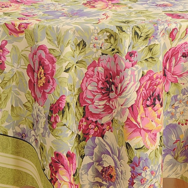 Fancy Flowers Large Size Round Table cover-1314