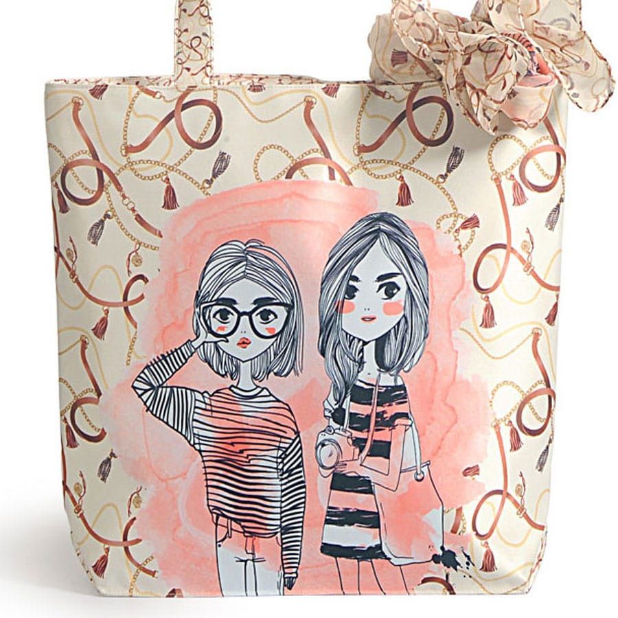 Girl Rules Fashion Bag with Neck Roll Scarf - FBS-03