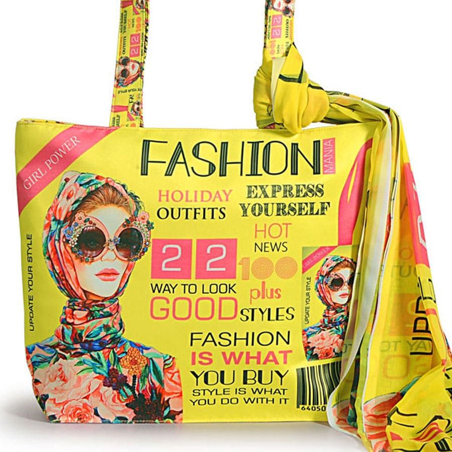 Style Plus Fashion Bag With Neck Roll Scarf- SCF - 1910