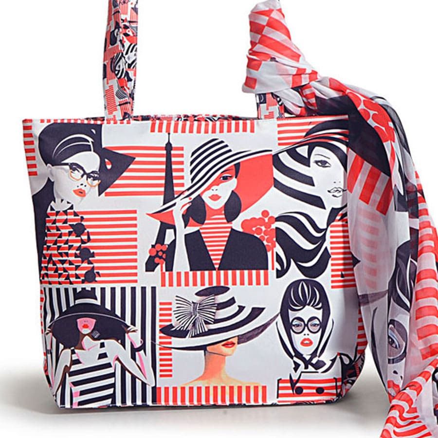 Fashion Diva Bag With Neck Roll Scarf- SCF - 1911