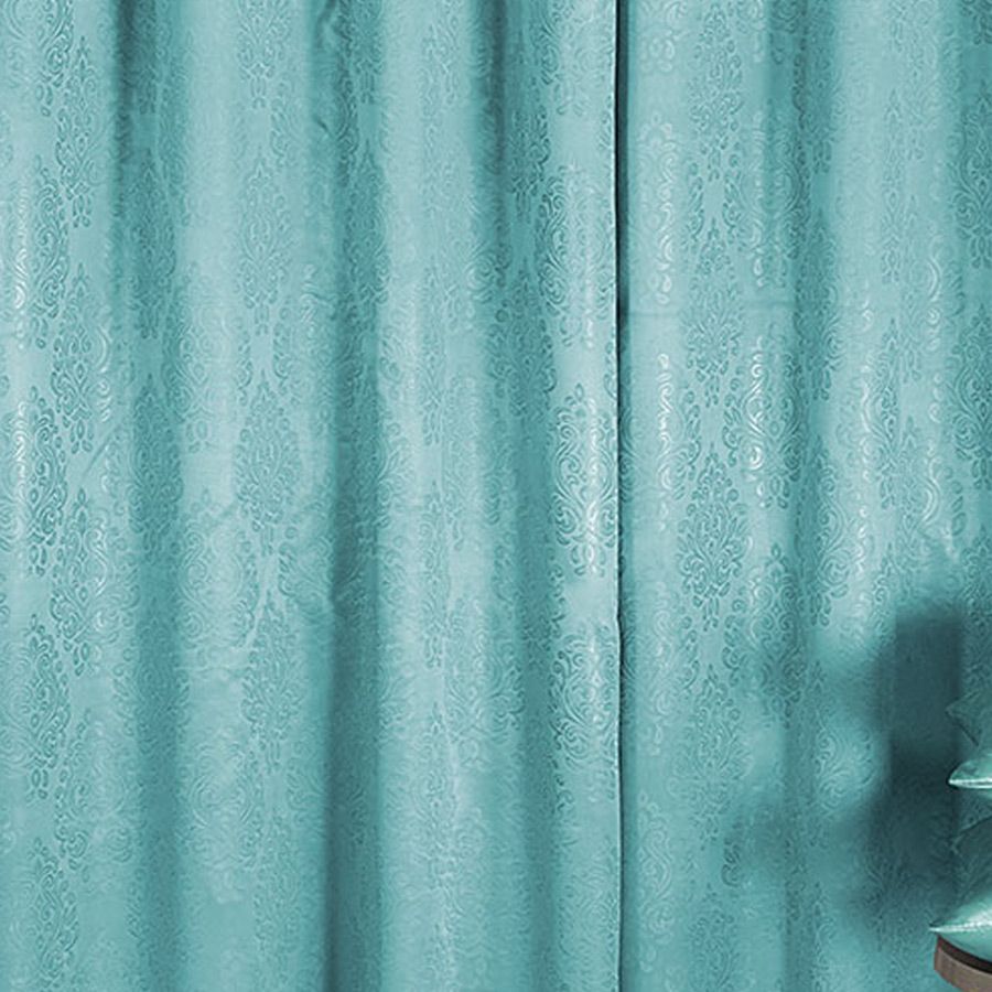 RAW UMBER JACQUARD BLACKOUT CURTAINS -2063