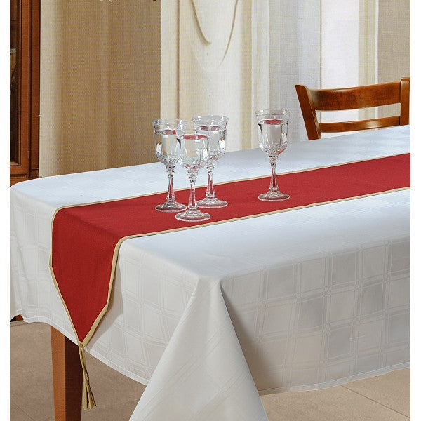 Maroon Cotton Table Runner- Maroon