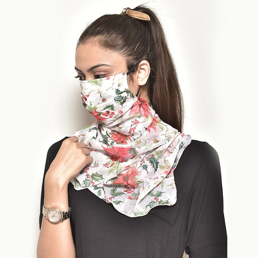 Floral Guard Scarf Mask-5106