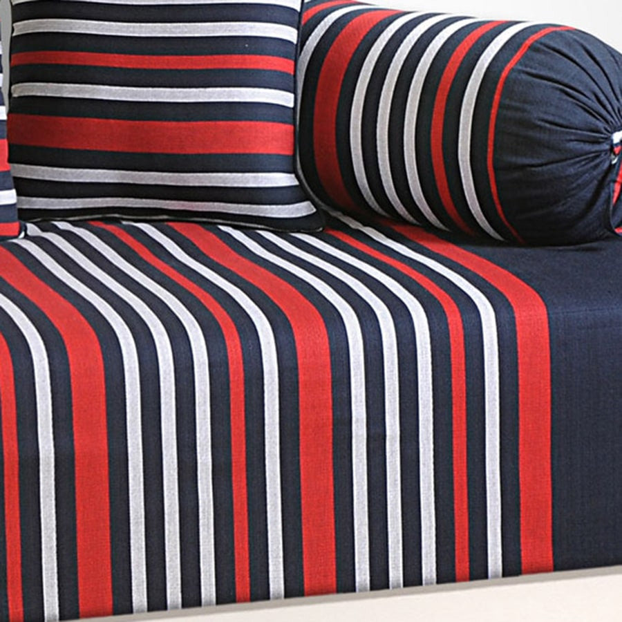 Red White Linea Diwan Set- 1501