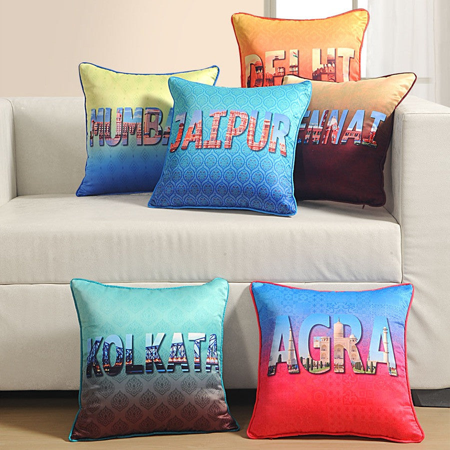 City Theme Cushion Cover