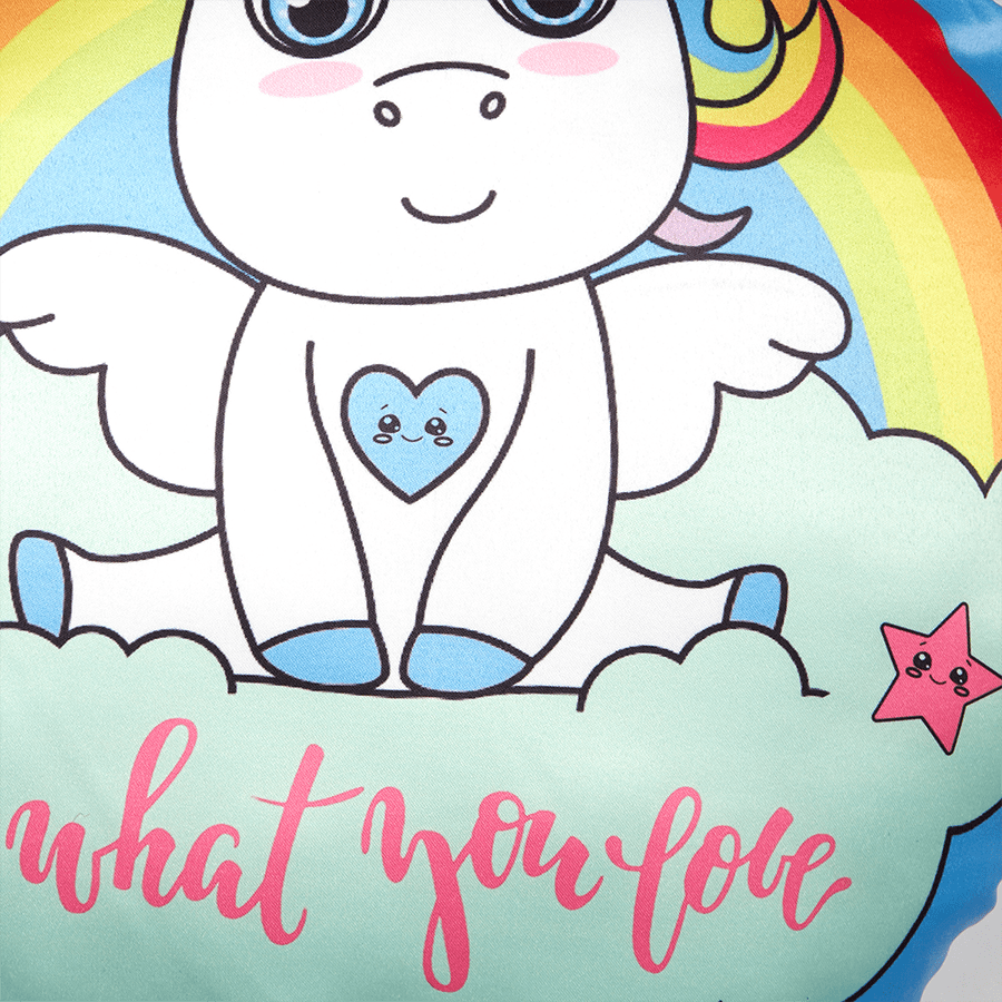 ROUND UNICORN SHAPED DIGITAL CUSHION COVER