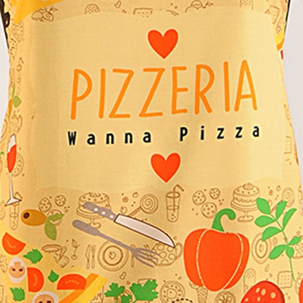 Pizza yellow digital aprons: APT 6009