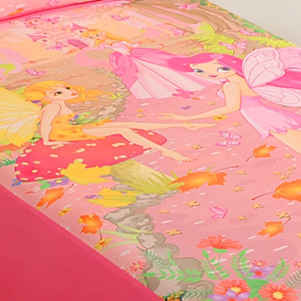 Fairy Friends Kids Bed Sheet Single- SKB-195 Fairy Friends