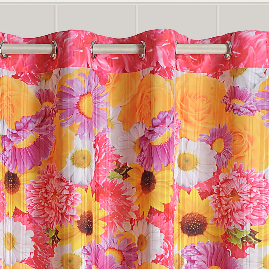 FLOWER SHOWER CURTAINS- 5605