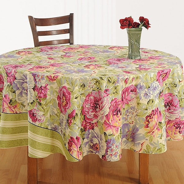 Fancy Flowers Large Size Round Table cover-1314