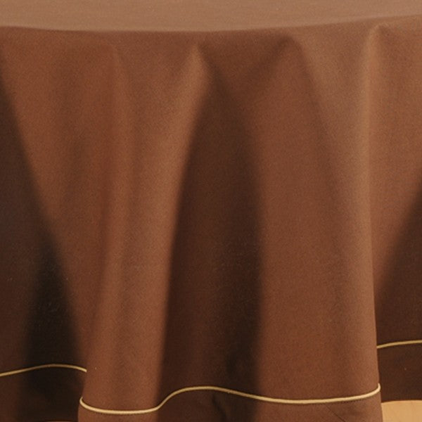 Cinnamon Brown -Plain Round Table Linen-763