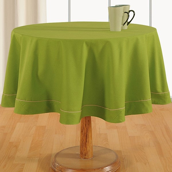 Grass Green-Plain Round Table Linen-765