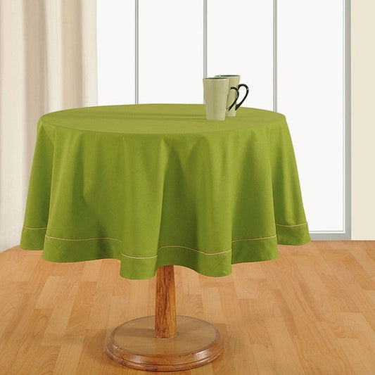 Grass Green-Plain Round Table Linen-765