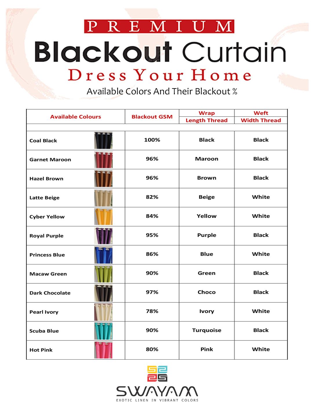 Dark Chocolate Blackout Curtains – 1021