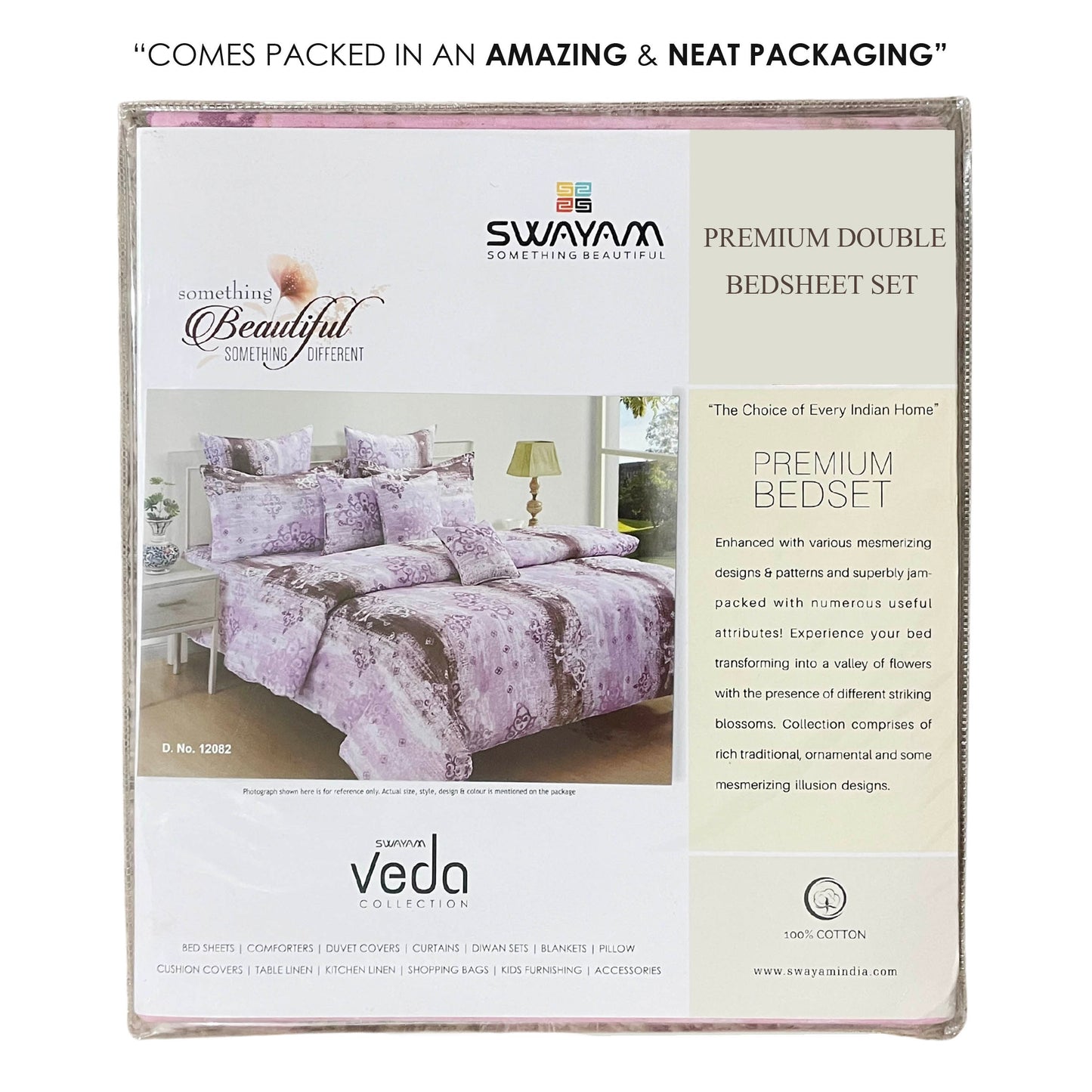 Dazzle Delight Veda Fitted Bed Sheet - 12082