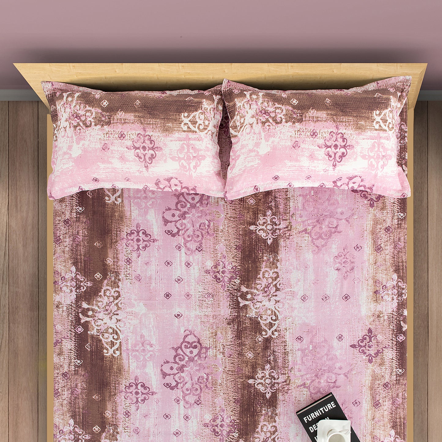 Dazzle Delight Veda Fitted Bed Sheet - 12082