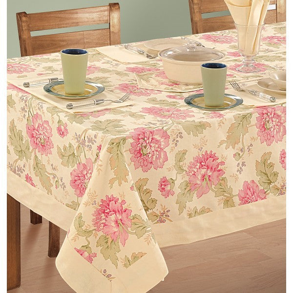 Peony Printed Rectangular Table Linen- 3612