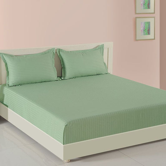 Green Garland Sonata Fitted Bed sheet