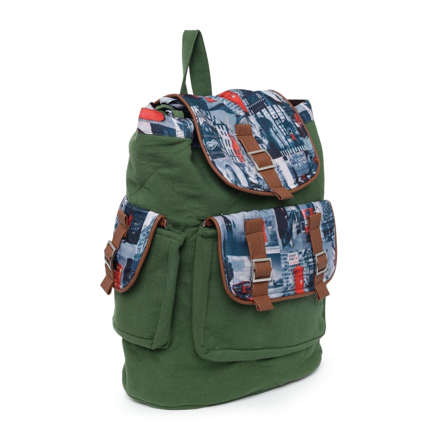 Organic Glory Swayam Canvas Cotton Back Pack - Forest Green