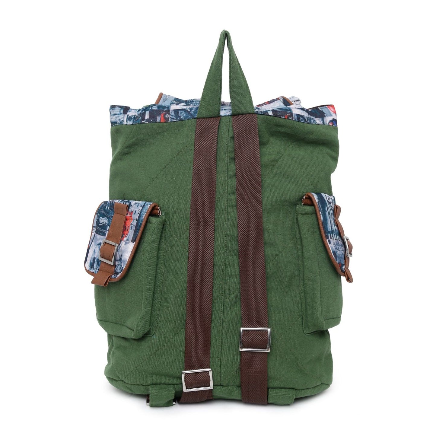 Organic Glory Swayam Canvas Cotton Back Pack - Forest Green