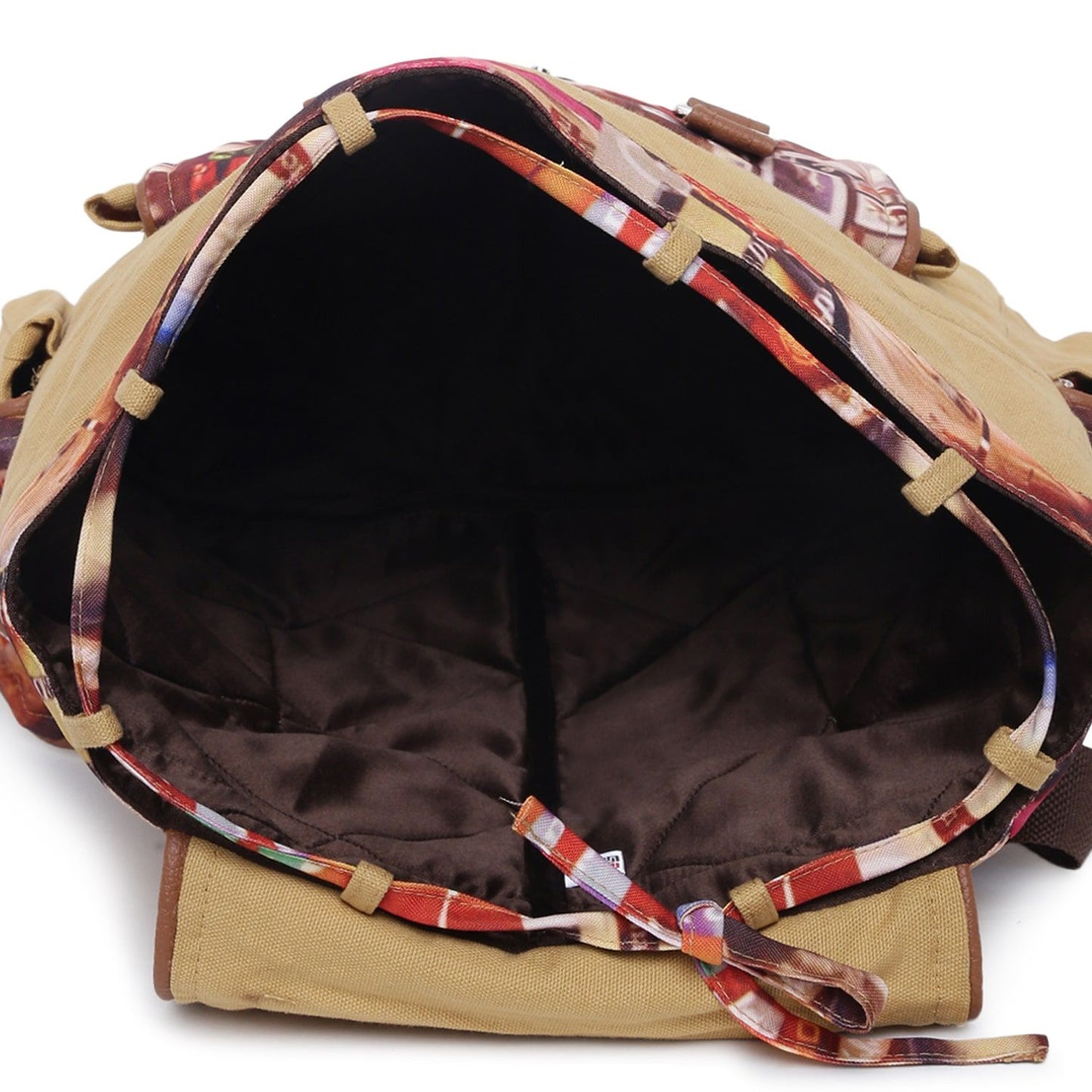 Authentic Fashion Swayam Canvas Cotton Back Pack - Beige