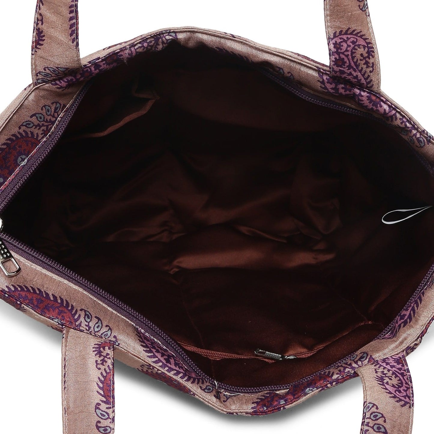 Swayam Ethnic Fashion Silk Shoulder Bag - Brown & Pink