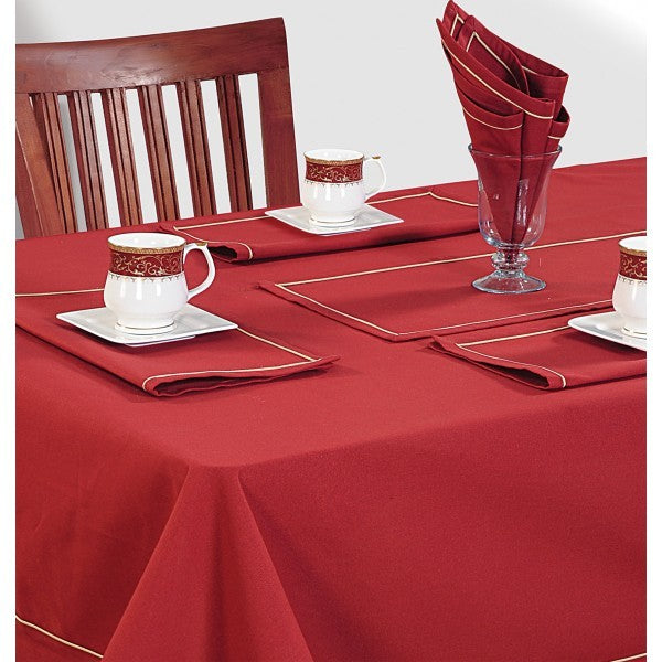 Maroon Rectangle Table Cloth- Scarlet Maroon
