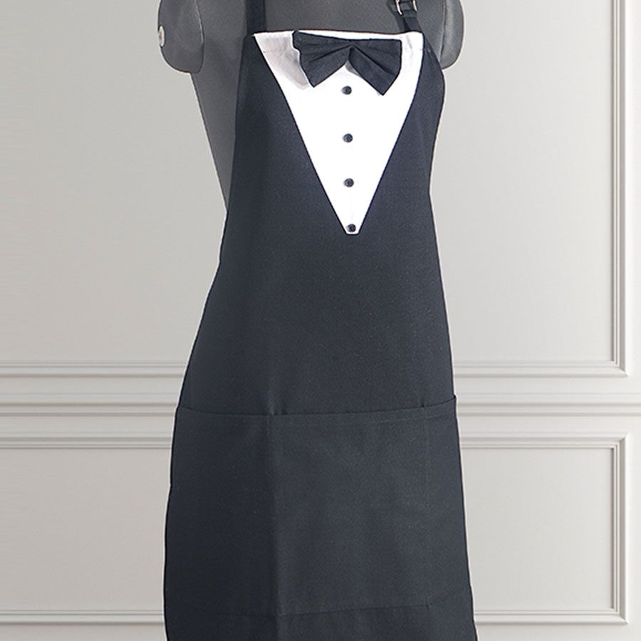 Bow Tie Black Chef Charm Apron - CHEF01-3
