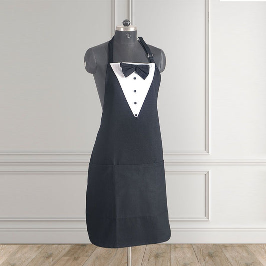 Bow Tie Black Chef Charm Apron - CHEF01-3