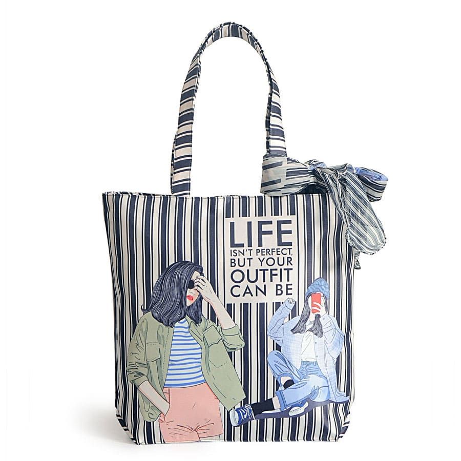 Refined Outfit Fashion Bag with Neck Roll Scarf - FBS-04