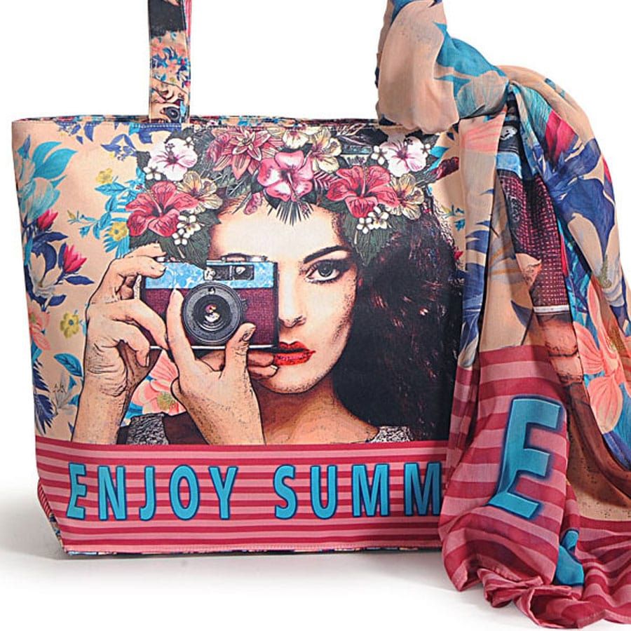 New Trend Fashion Bag With Neck Roll Scarf- SCF - 1909