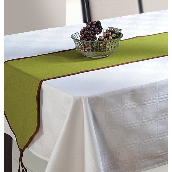 Green Cotton Table Runner- Green