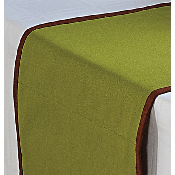 Green Cotton Table Runner- Green