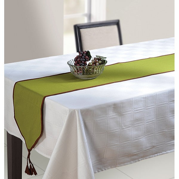 Green Cotton Table Runner- Green