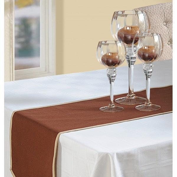 Brown Cotton Table Runner- Brown