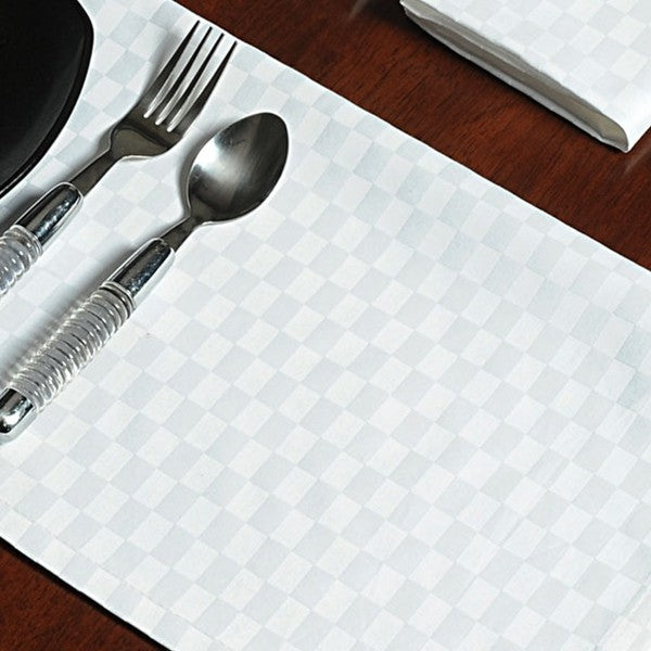 Superfine Dinner Napkins Sets – White Check DN