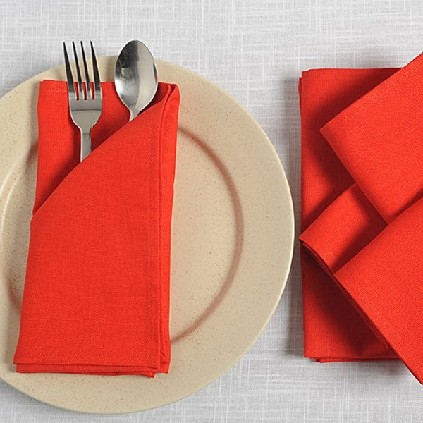 Royal Solid Dinner Napkin Sets – Red