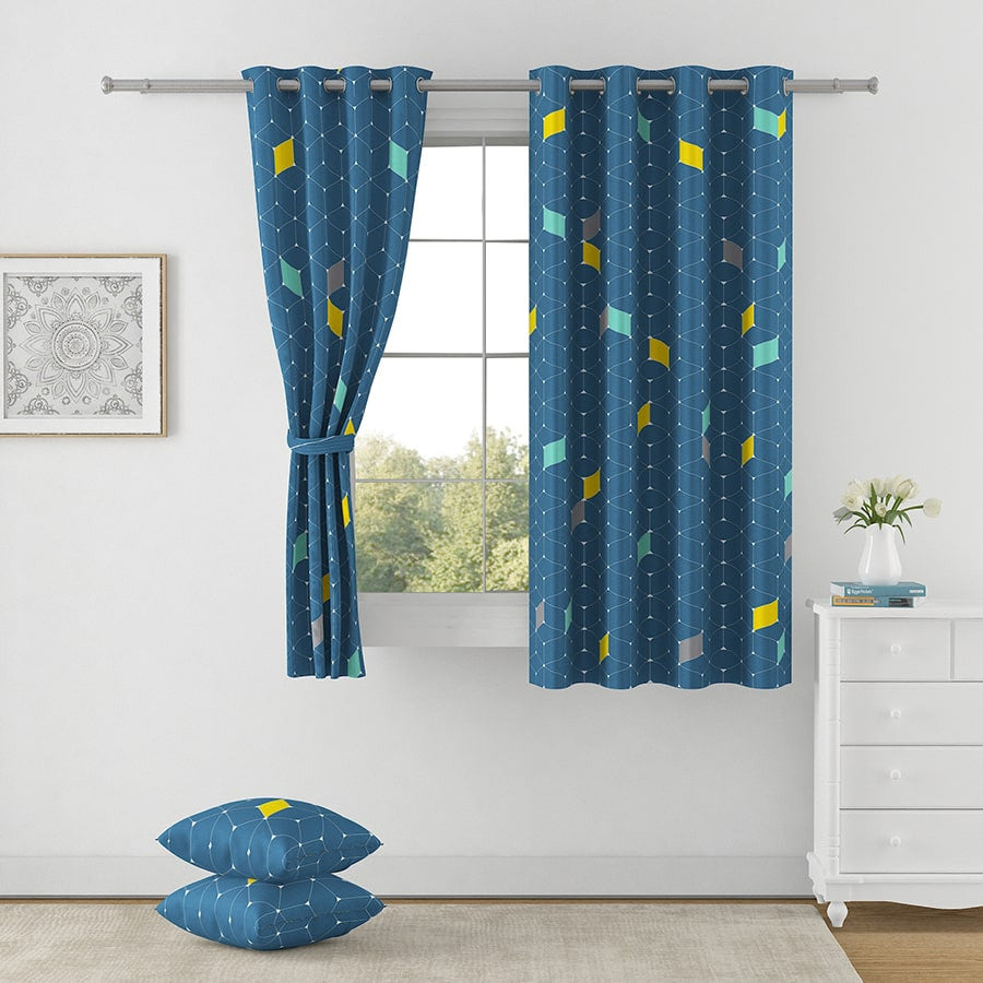 Blue Bliss Omega Curtains - 3747