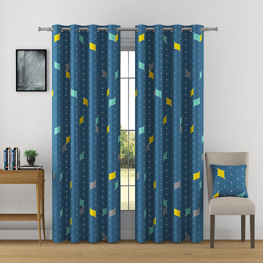 Blue Bliss Omega Curtains - 3747