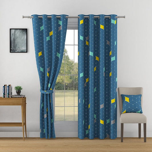 Blue Bliss Omega Curtains - 3747