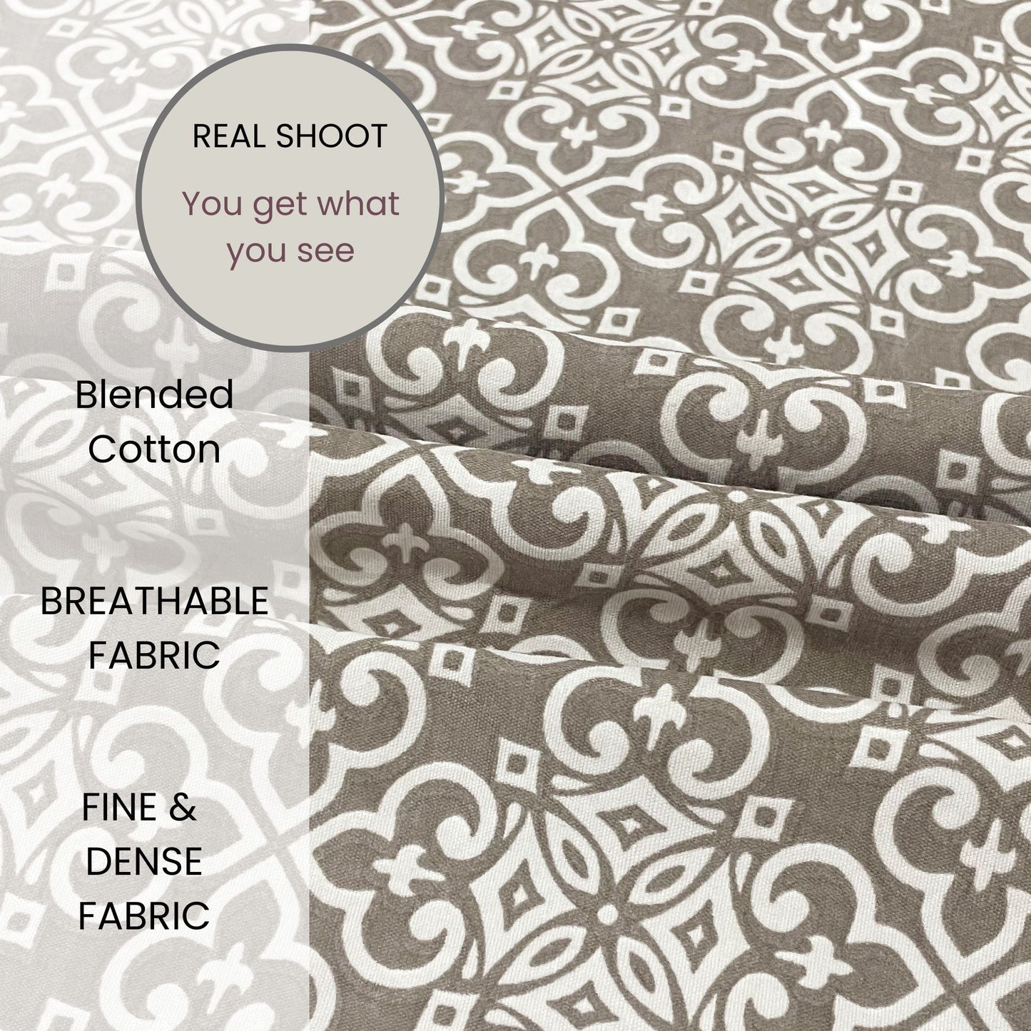 Swayam Brown Geometric Double Bedsheet 200TC Blended Cotton Soft & Durable