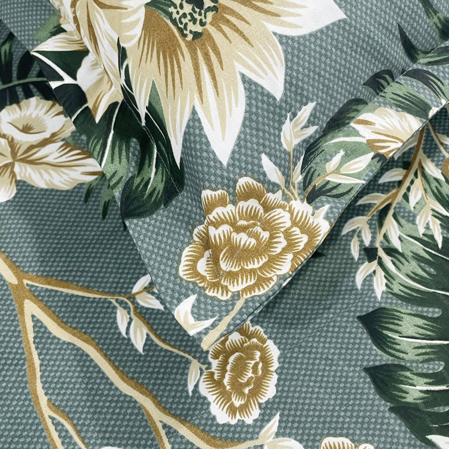 Swayam Green Floral Double Bedsheet 200TC Blended Cotton Stylish Design