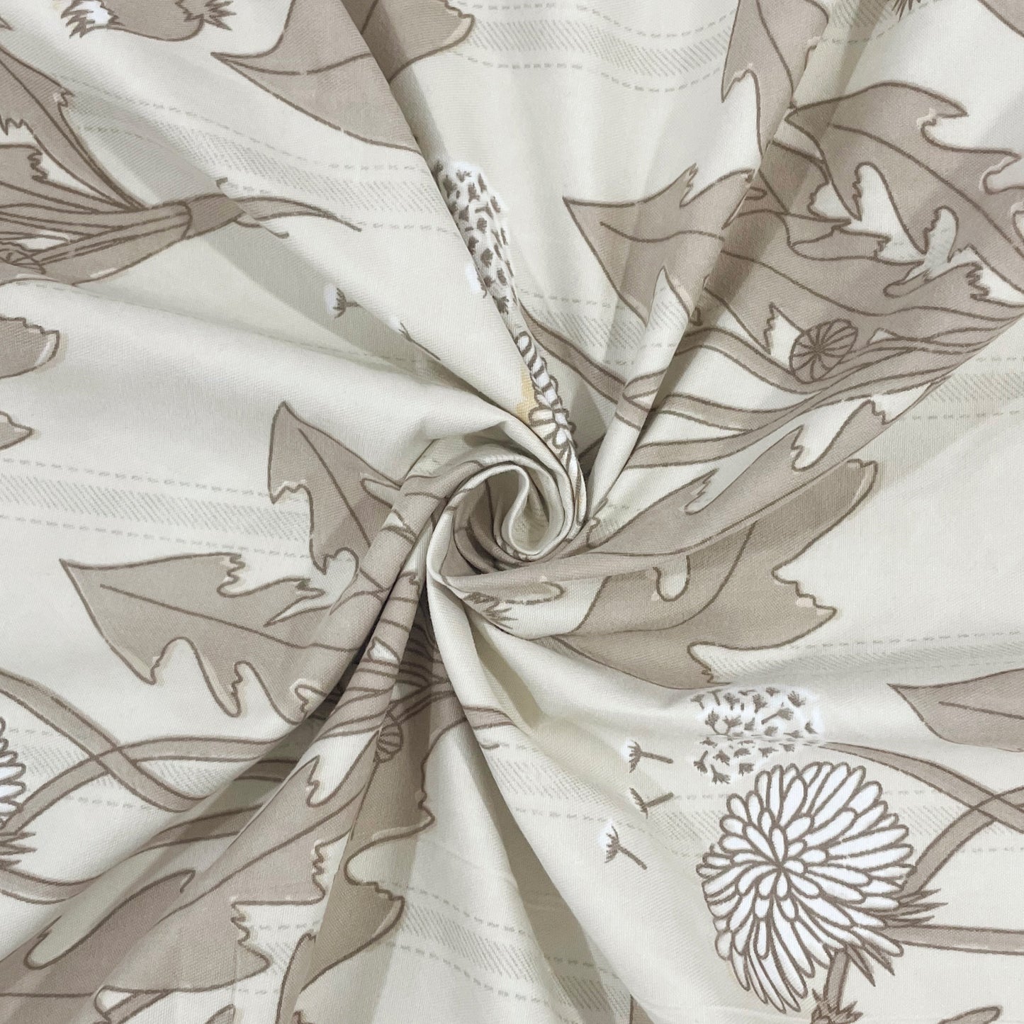 Swayam Beige Abstract Double Bedsheet 200TC Blended Cotton Premium Quality