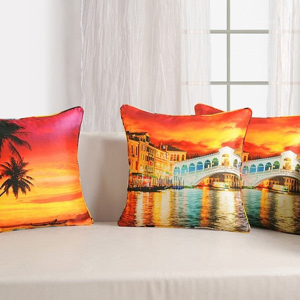 Shimmery Sun Printed Cushion Cover-DCC-1161