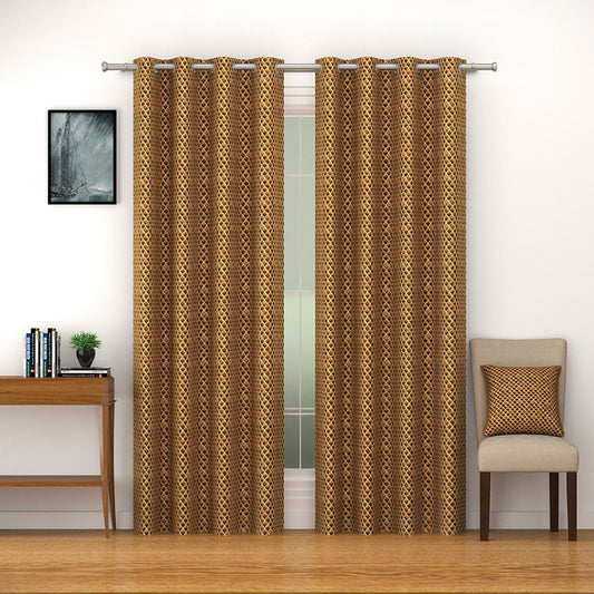 Embossed Micro Velvet Feel Textured Dark Curtain-3121