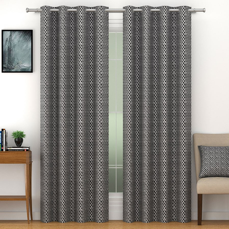 Embossed Micro Velvet Feel Textured Dark Curtain-3124