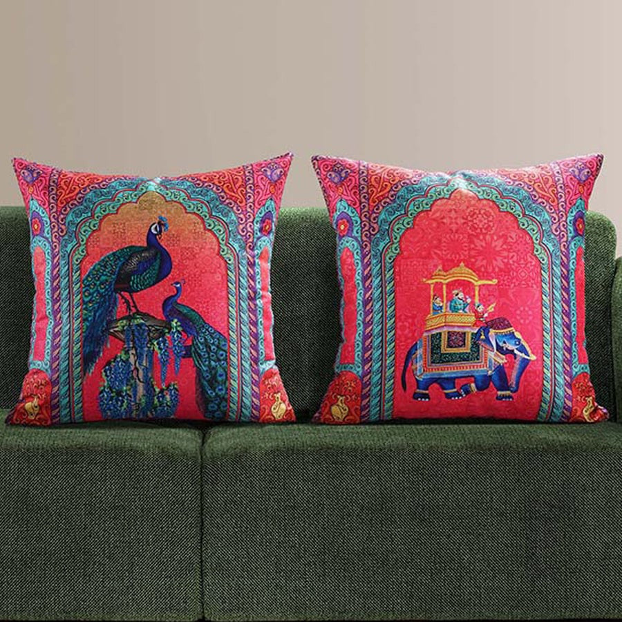 Digital Printed Dupion Cushion Covers-5261