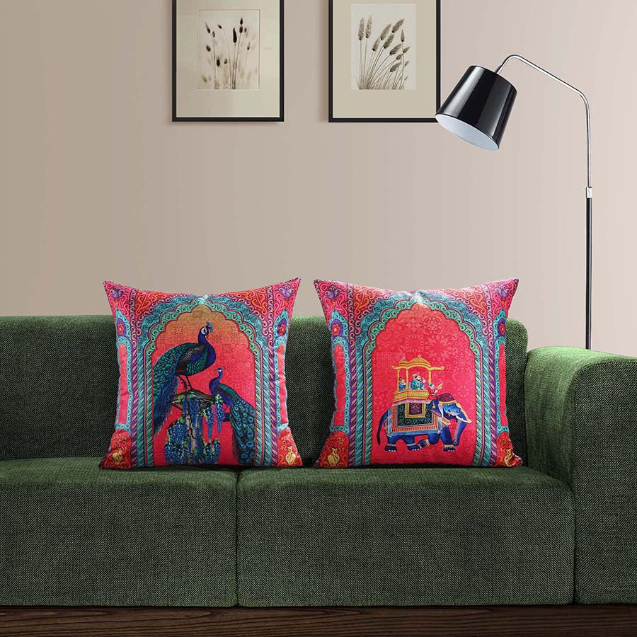 Digital Printed Dupion Cushion Covers-5261