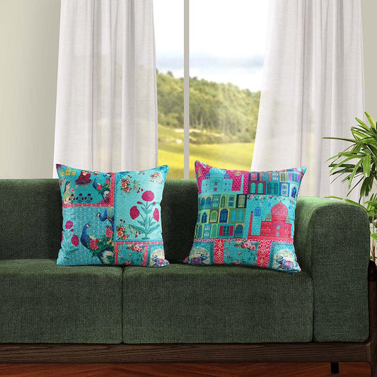 Digital Printed Dupion Cushion Covers-5262