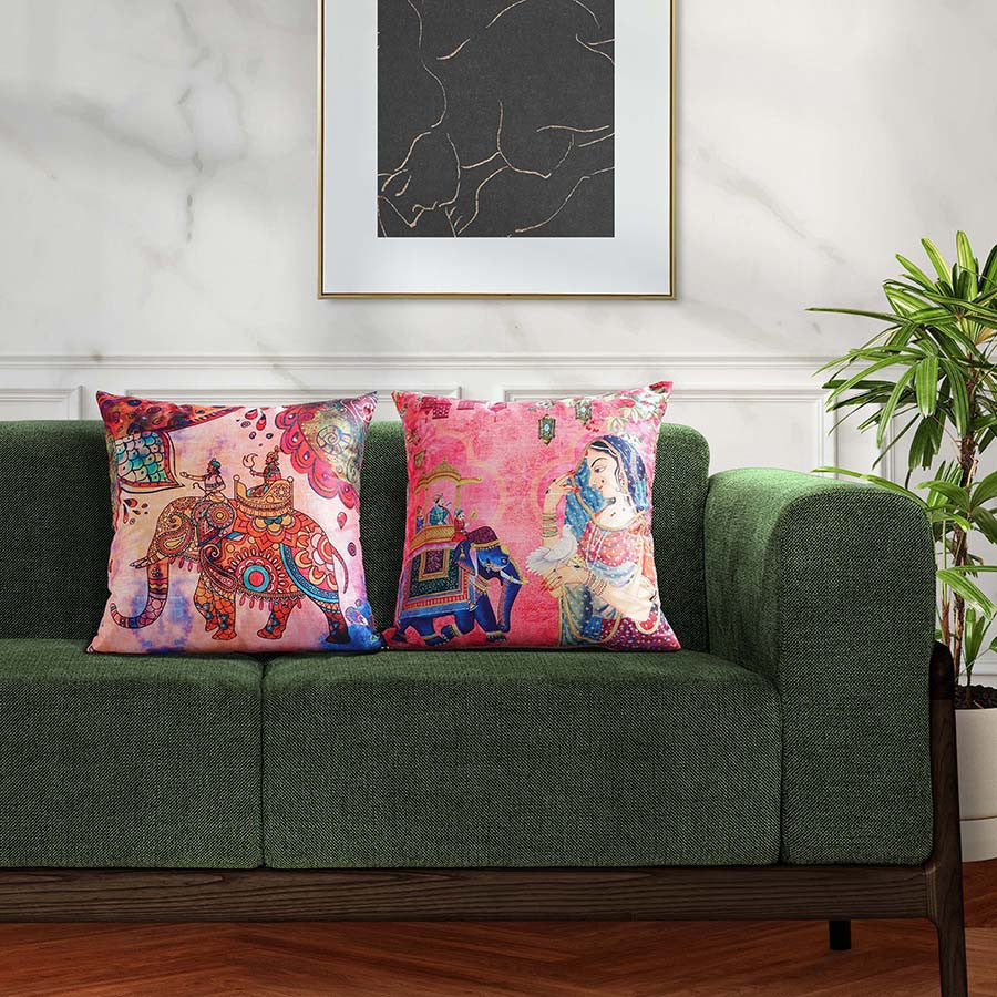 Digital Printed Dupion Cushion Covers-5265